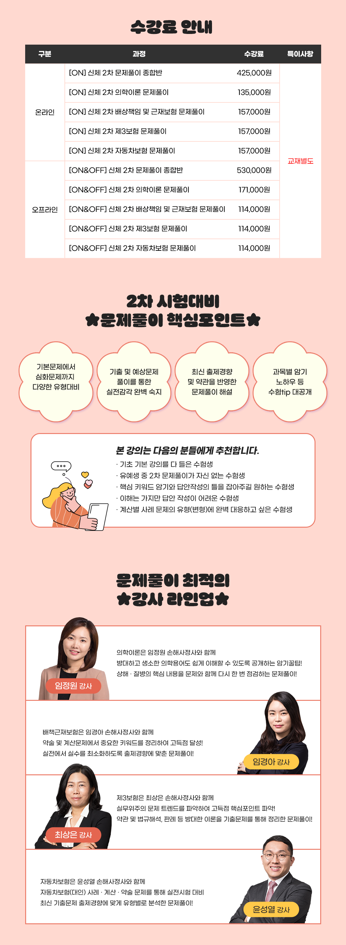 신체손해사정사 2차 문제풀이 종합반